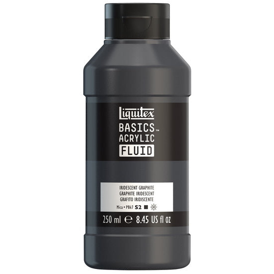 Basics fluid acrylic - 8oz - iridescent graphite