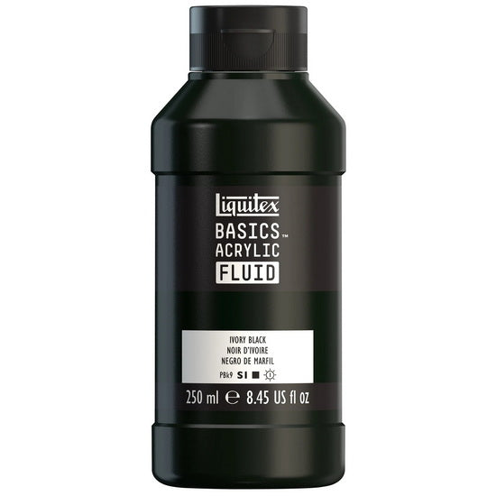 Basics fluid acrylic - 8oz - ivory black
