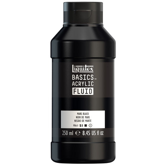 Basics fluid acrylic - 8oz - mars black