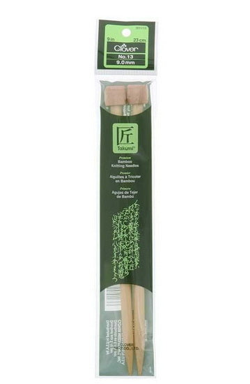 Bamboo needles - single point - 23cm - 9mm