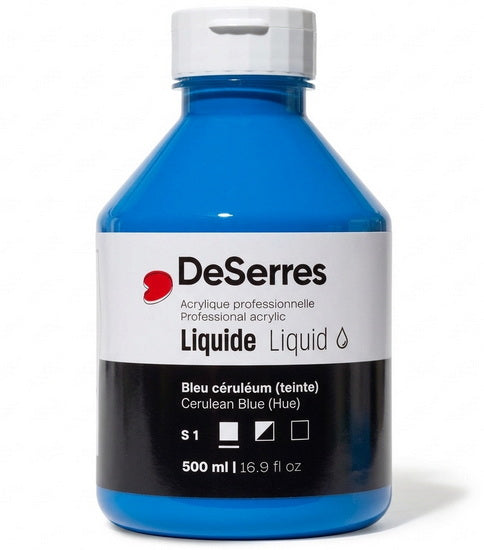 Acrylique liquide bleu ceruléen imitation série 1 - 500ml