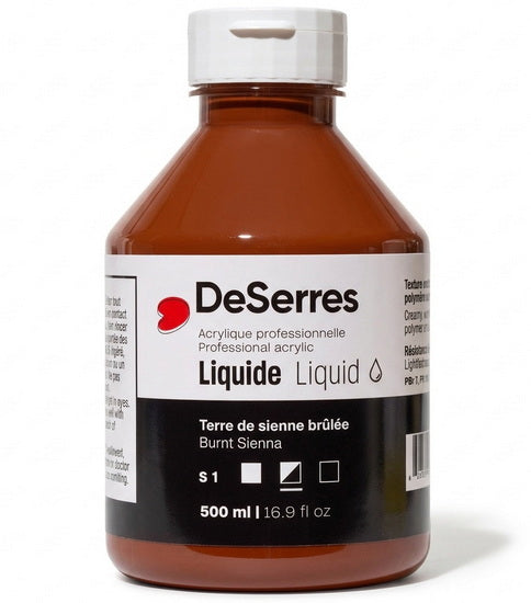 Acrylique liquide terre de sienne brûlée série 1 - 500ml