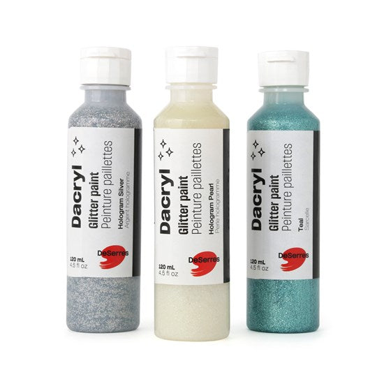 Dacryl Glitter Acrylic Paint  - LIGHT GOLD CENTIMETER - 120 MILL