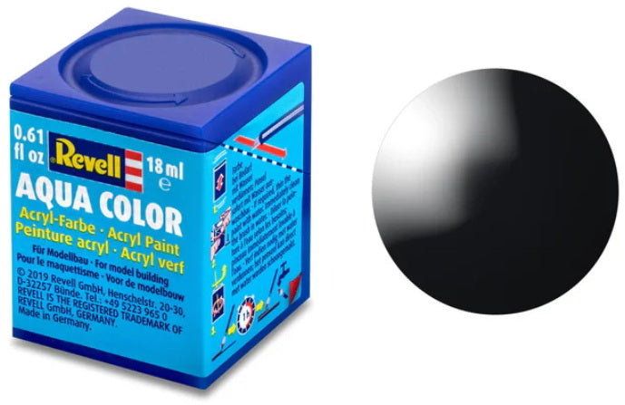Aqua Color Acrylic Paint - 18 ml Black Gloss