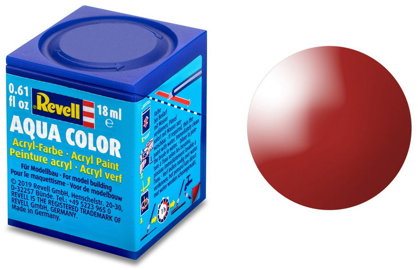 Aqua Color Acrylic Paint - 18 ml Fiery Red Gloss
