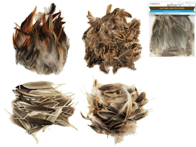 Mini feathers - natural - 3gr
