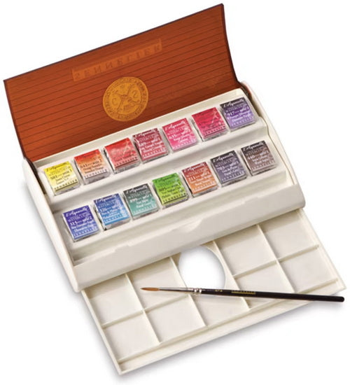 Travel set - watercolor half pans (14)