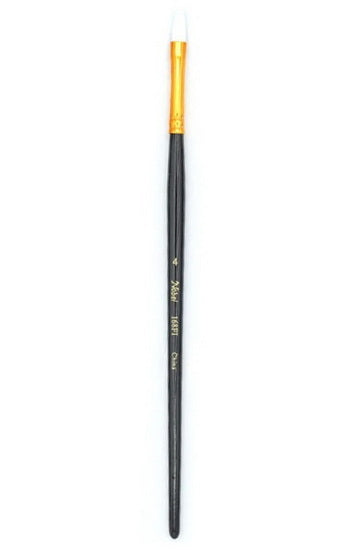 Oval paintbrush with a short handle - #4