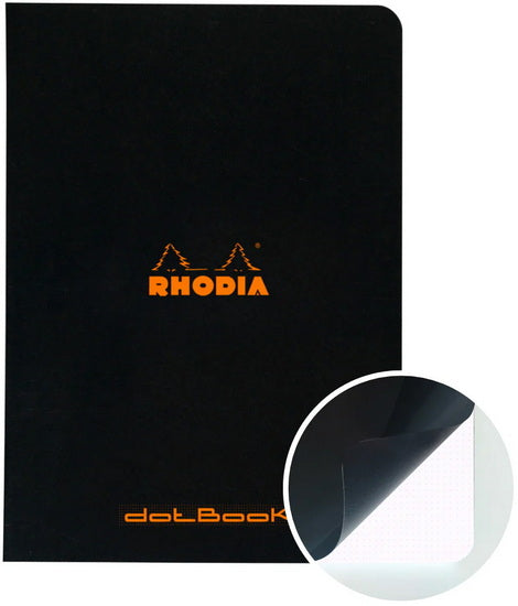 Staplebound Notebook - Dotted - BLACK - 148 X 210 MILLIMETERS