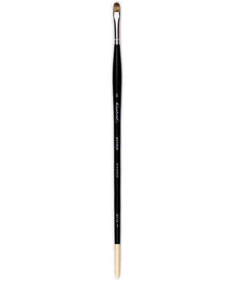 Oil paintbrush - synthetic - kevrin+ - worn round #6