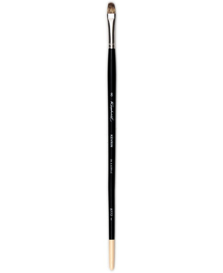 Oil paintbrush - synthetic - kevrin+ - worn round #8
