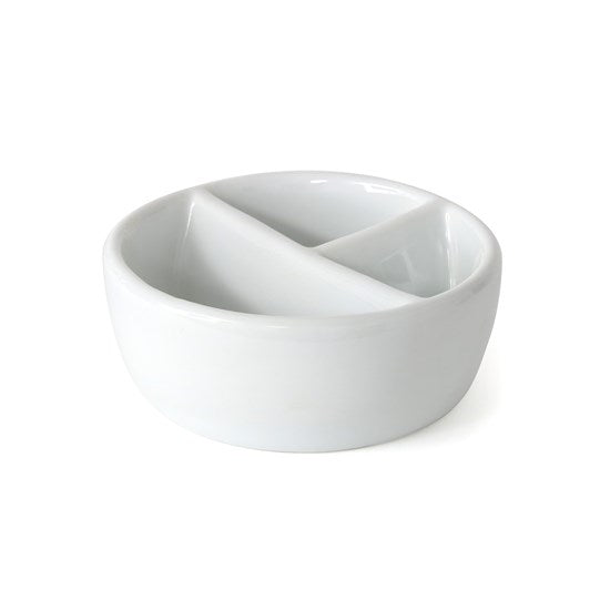 3-Well Round Porcelain Palette