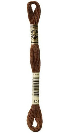 Embroidery floss - dark coffee brown - 801