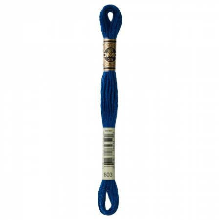 Fil à broder - encre bleue - 803