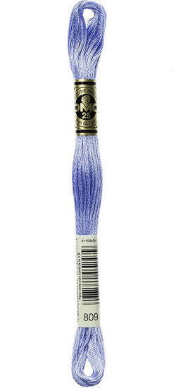 Fil à broder - bleu tendre - 809