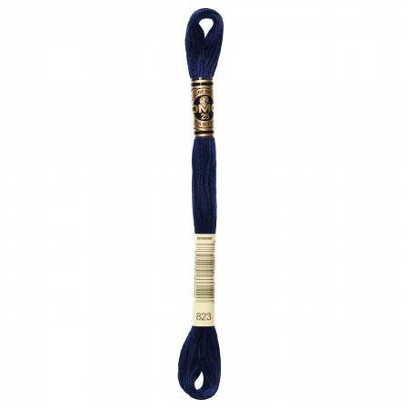 Embroidery floss - dark navy blue - 823