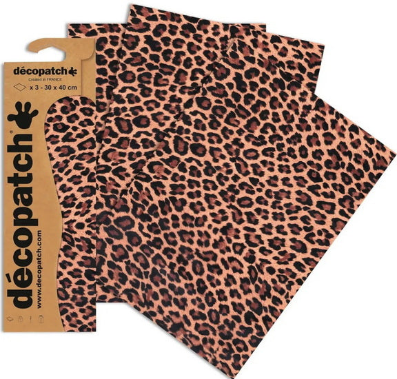 Papier de soie décopatch - motif léopard