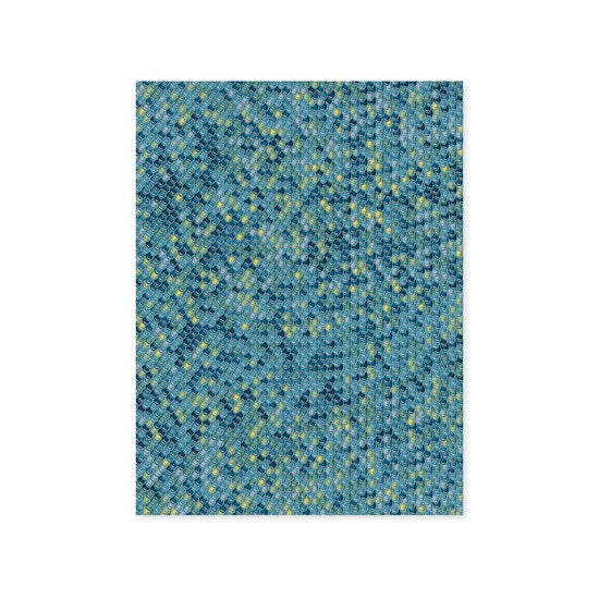 Papier imprimé - écailles bleu-vert