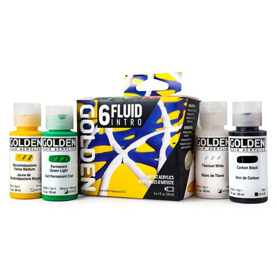 Ens. introduction acrylique fluid - 6x30ml