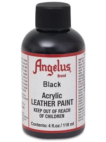 Acrylic Leather Paint		 - BLACK OUNCE - 4 OUNCE