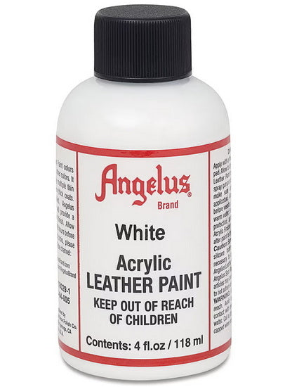 Acrylic Leather Paint		 - WHITE OUNCE - 4 OUNCE