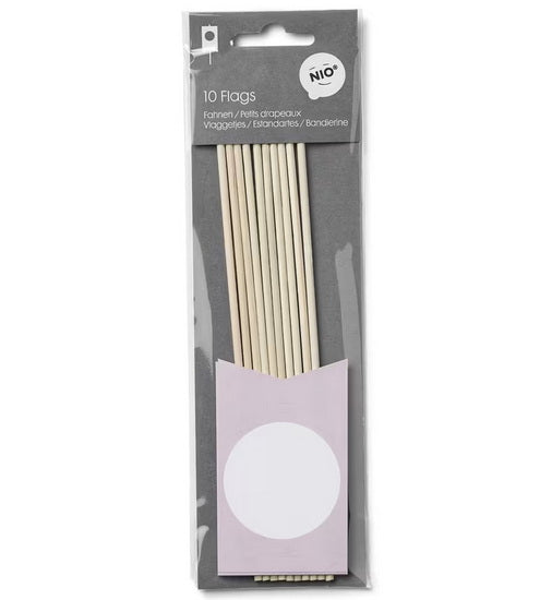 **Flags 82x50mm  wooden sticks (10)