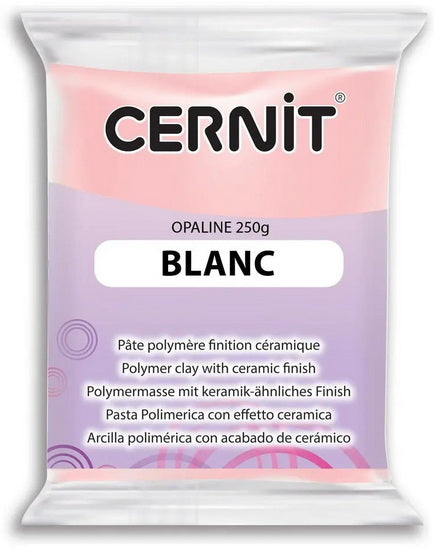 Pâte à modeler polymère opaline - finition céramique  - blanc - 250 gram