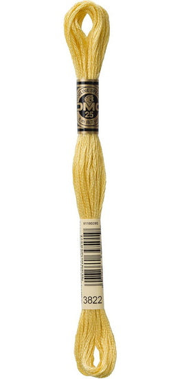 Embroidery floss - light straw - 3822