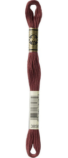 Fil à broder - brun rose - 3858