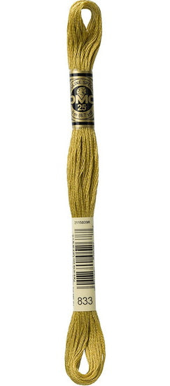 Embroidery floss - light golden olive - 833