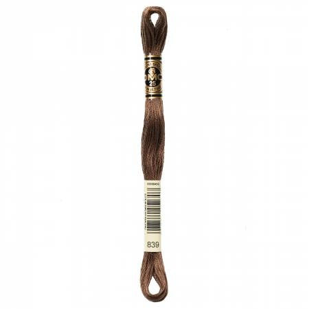 Embroidery floss - dark beige brown - 839