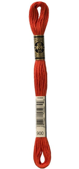 Embroidery floss - dark burnt orange - 900