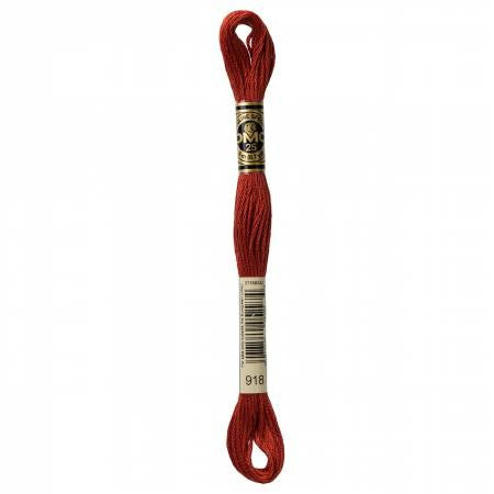 Embroidery floss - dark red copper - 918