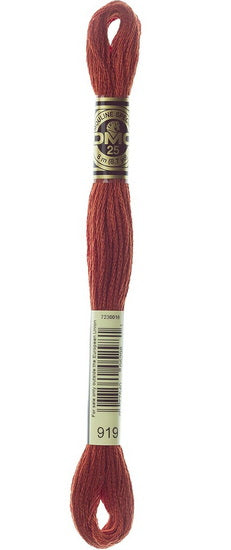 Embroidery floss - red copper - 919