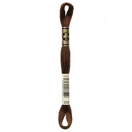 Embroidery floss - ultra dark coffee brown - 938