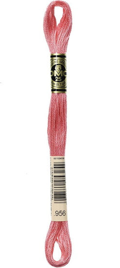 Fil à broder - rose fluo - 956