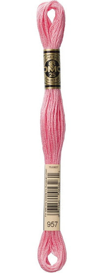 Fil à broder - rose vif - 957