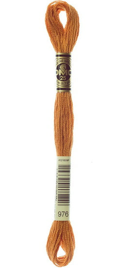 Embroidery floss - md golden brown - 976