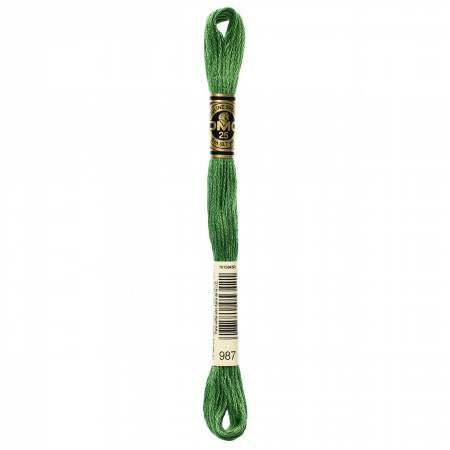 Embroidery floss - dark forest green - 987