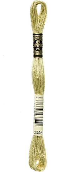 Embroidery floss - md yellow beige - 3046