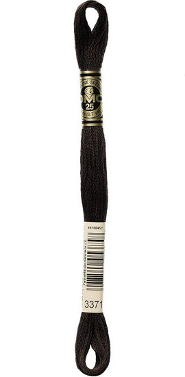 Embroidery floss - black brown - 3371
