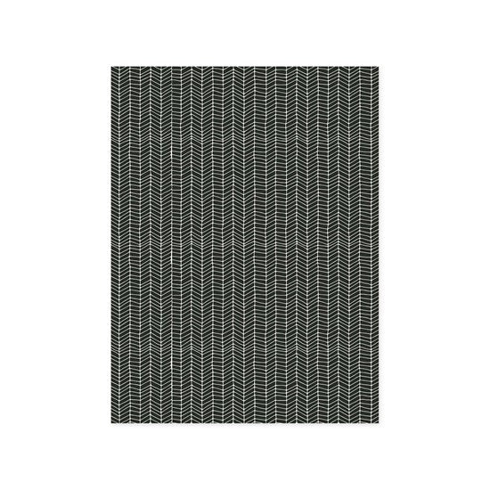 Papier imprimé - motif chevrons sur fond noir