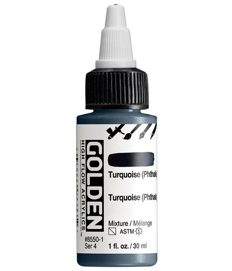 Acrylic high flow - 1 oz  phthalo turquoise  s4