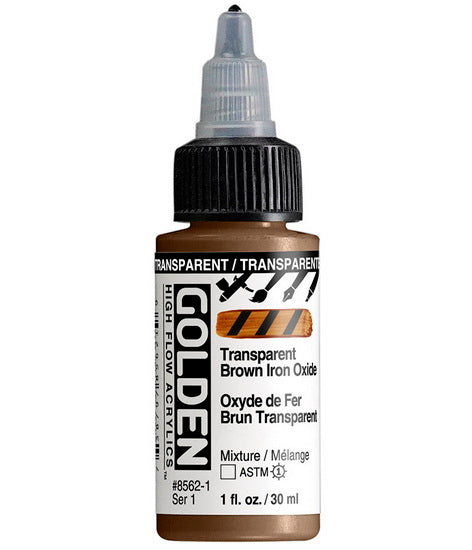 Acrylique high flow - 1 oz  oxide de fer brun tr.  s1
