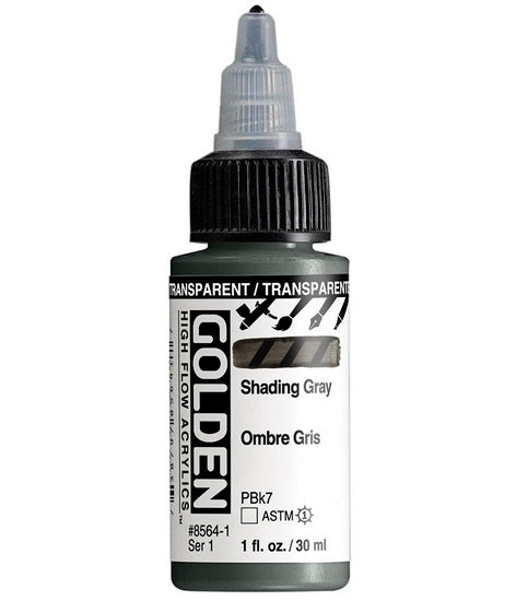 Acrylique high flow - 1 oz  gris ombrage transparent  s1