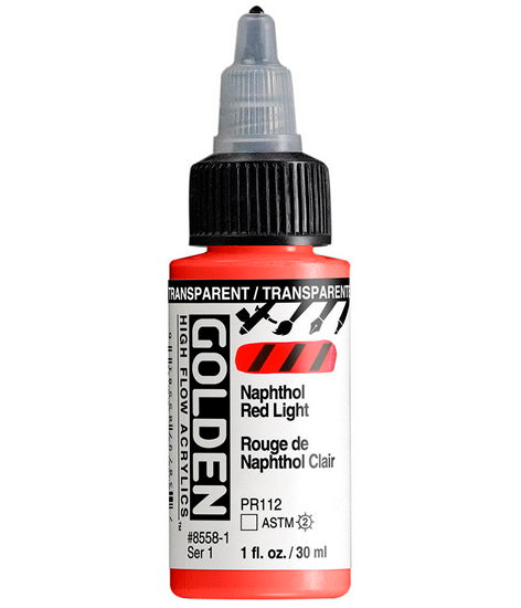 Acrylique high flow - 1 oz  rouge naphtol clair tr.  s1
