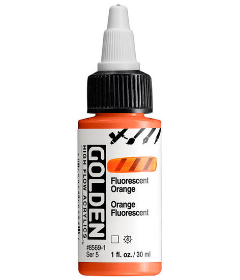 Acrylic high flow - 1 oz  fluorescent orange  s5