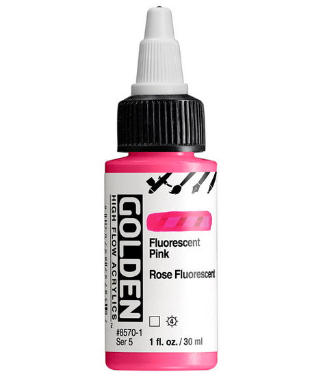 Acrylic high flow - 1 oz  fluorescent pink  s5