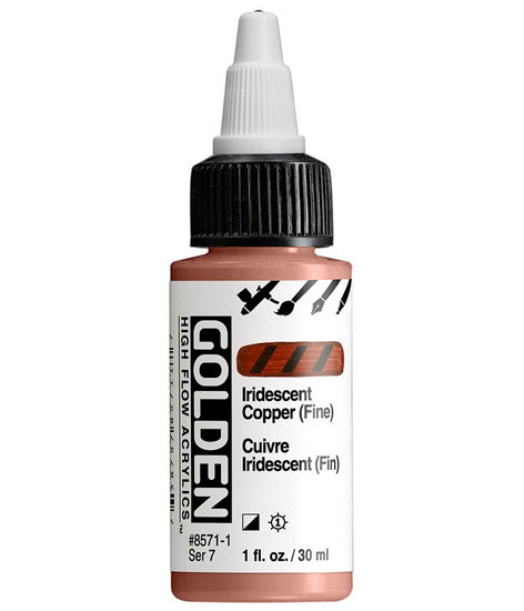 Acrylic high flow - 1 oz  iridescent copper fine  s7