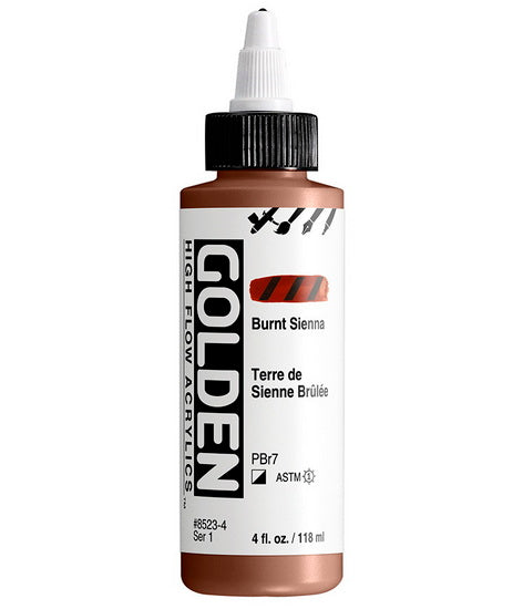 Acrylic high flow - 4 oz  burnt sienna  s1